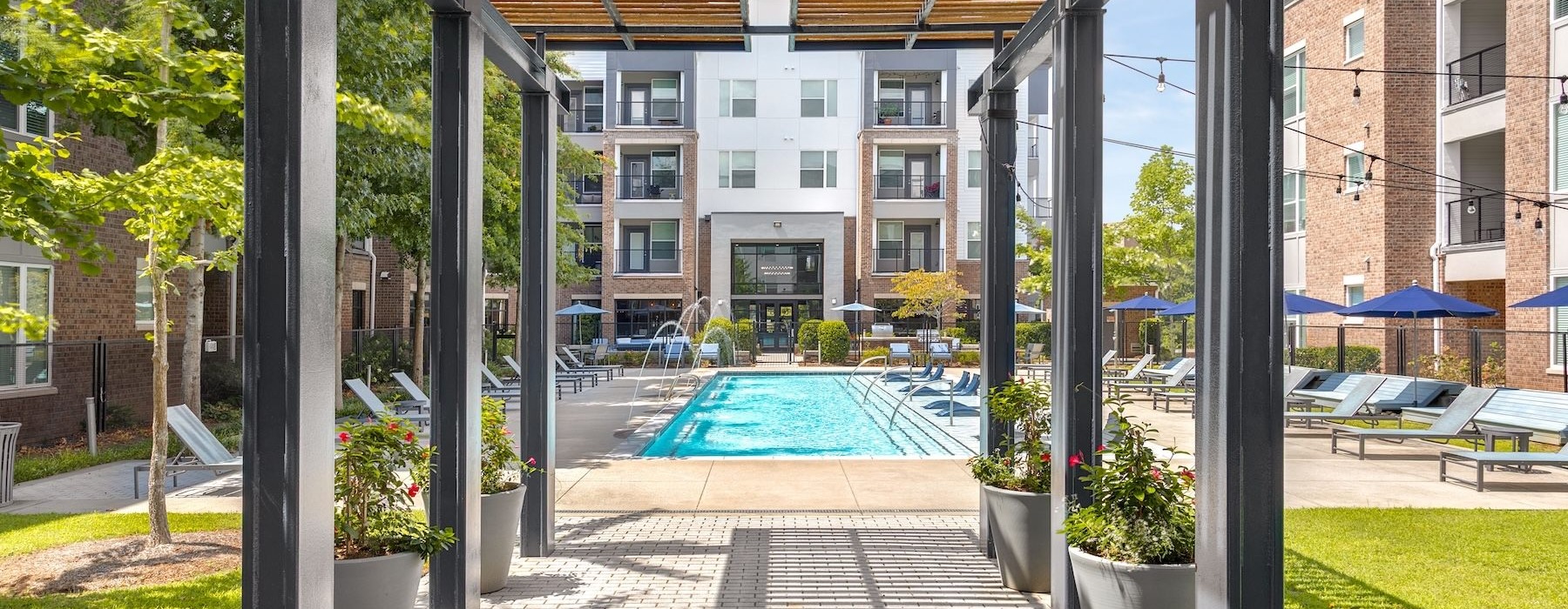 swimming pool in a courtyard